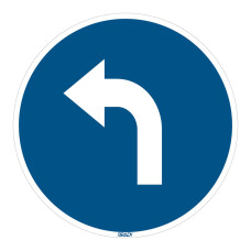 Floor Sign Go Left, 350mm diameter (PIC907-D350-FLO) Floor Sign Go Left, 350mm diameter (PIC907-D350-FLO)